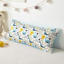 [이솔홈] 다이노 인견 유아동 롱베개 커버 (30x70), 핑크(솜별도)