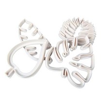 베이킹 불도장 인두 작업대 매트 스톤 열대 식물 쿠키 커터 금형 4 개 귀여운 정글 나무 모양 비스킷 퐁당 과자 케이크 장식 주방 도구, 4pcs