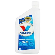 Valvoline 발보린 엔진오일 프리미엄 컨벤셔날 5W-20 가솔린 엔진오일 946ml 3팩, 1개