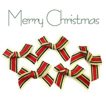 K 크리스마스 나비리본 장식타이 신츄리 212 5개입