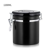 바란분유포트 온도조절 전기포트 티포트 분유포트기 커피콩 밀폐 탱크 저장 800 ML 방습 콩 우유 분말 항, 01 1200ml  black