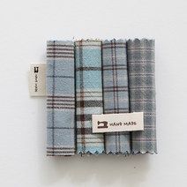 원단패키지 아즈미노 파스텔(블루)4종 1/8마 92794, 1/8마(27.5cmX45cm)4장