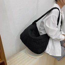 귀여운가방 구디백 유치원답례품 대용량 격자 무늬 공간 핸드백 여성용 토트백 깃털 패딩 퀼트 쇼퍼 백 20