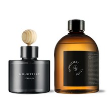 몽때리 차량용 방향제 대용량 리필세트 자동차 디퓨저 120ml+300ml, 1세트, 화이트머스크