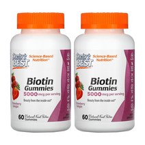 닥터스베스트 비오틴 구미젤리 5000mcg 60개 Biotin Gummies 2개, 60정