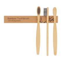 일회용칫솔 뱀부 생분해 대나무 미세모 칫솔 블랙 10개 개별포장_[230330EA], 1, 본상품선택