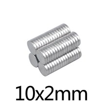 전기모터 소형 DC 전동 강력모터 10x2mm 원형 강력한 자석 냉장고 벌크 시트 네오디뮴 디스크 영구 NdFeB 2, 02 50pcs_01 10x2mm