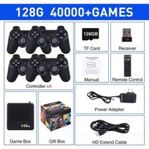 G11 게임 박스 TV 스틱 4k Hd 비디오 콘솔 PS1GBA 40000G 무선 플이어 4 레트로 내장, CHINA, 40000 4P WITH BOX_미국, 01 40000 4P WITH BOX_02 미국