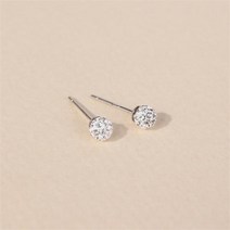 클루 NC14 큐빅 화이트 볼 실버귀걸이 CLER20301PWW