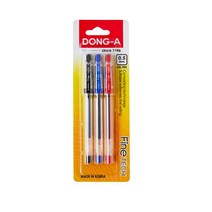 파인테크 중성펜 혼합 3색세트 (0.5mm/흑+청+적)