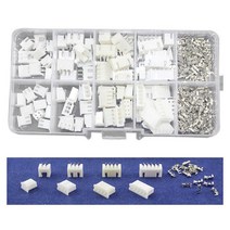 Huante 40 세트 키트 상자 2p 3p 4p 5 핀 2.54mm 피치 터미널/하우징/핀 헤더 커넥터 와이어 어댑터 xh, 1set