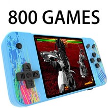 비디오게임기신제품 RG351P 2023 mAh 레트로 비디오 게임 콘솔 알루미늄 합금 쉘 3500 휴대용 RK3326 핸드, 한개옵션1, 04 G3 800 games blue