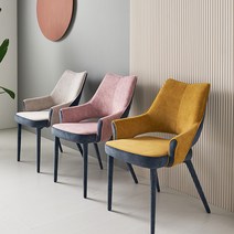 가구앤하우스 코브라 조야 원단 인테리어 디자인 카페 식탁 의자 (3color), 핑크