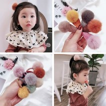 밍크 고무줄 머리끈 폼폼 슈슈 헤어핀 밤송이