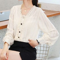 Joyce shop 오래달리기 여성 블라우스 해솔 쉬폰 봄 가을