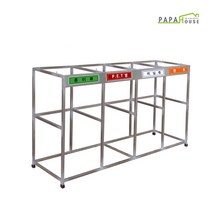 스테인레스 철제 그물망 분리수거함 4단 + 그물망 4개, 철제 그물망 분리수거함 4단+그물망4개, 1개