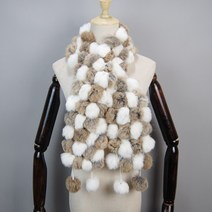 토끼털목도리 렉스 머플러 털 레이디 모피 스카프 여성 겨울 따뜻한 진짜 천연 도매 소매