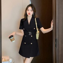 여름 하객 원피스 하객룩 결혼식 고급 빅사이즈 반팔 트위드 중년 수입