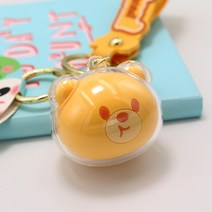 미니마켓 귀여운 아크릴 동물인형 키링 가방고리, 곰돌이, 1개