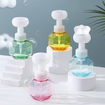 꽃모양 핸드워시 손세정제 리필 디스펜서 공병 300ml, 블루, 1개