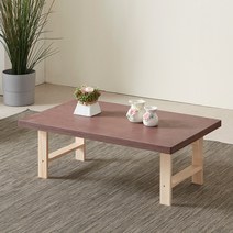 자작나무 원목 접이식테이블 대형 밥상, 초코