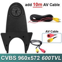 GreenYi 자동차 후방 카메라 메르세데스 벤츠 비아노 스프린터 비토 VW 트랜스포터 크래프터 차량 나이트, 02 CVBS add 10m (AV)