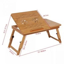 높이조절 독서 접이식 각도조절 북스탠드 책받침대 djustable Bamboo Desk Shelf Dormitory Bed laptop stand Two Flowers Book R, CHINA_30x50x20cm