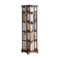 원목 360도 회전 5단 책장, 월넛/폭:44.3cm