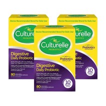 Culturelle 컬처렐 유산균 성인용 80정 배지캡슐 Digestive Health Probiotic, 3개