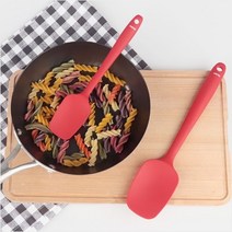 신도 제우스 ASK102 ASK103 실리콘 스푼 중 대 사이즈별 전체 길이 220mm 270mm 요리 볶음 케이크 쿠키 빵 반죽 앙금 알뜰주걱 업소용 가정용