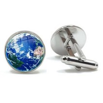 커프스버튼 커프스 뱃지 패션 글로브 지구 실버청동 색 신사 셔츠 웨딩 링크 선물