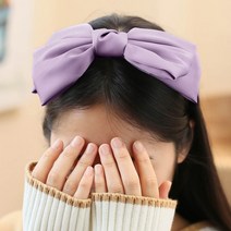 [엔젤슈슈] 새틴 왕 리본 헤어밴드 핸드메이드 머리띠