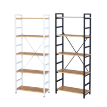 마켓리사 5단책장 거실 철제 틈새 파티션 인테리어 책장가벽 조립형 철재 조립식 벽 높은책장 600, 심플 5단책장 600_블랙