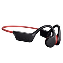골전도 이어폰 무선 블루투스 IPX8 MP3 플레이어 Hifi 귀 헤드폰 수영 방수 마이크 헤드셋 포함, Red Black