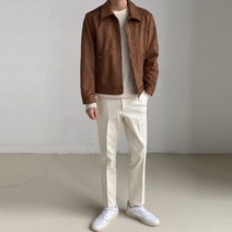 봄 가을 스웨이드 숏 트러커 자켓 / 블랙 카멜 카키