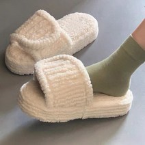 퍼슬리퍼 사무실 통굽 키높이 귀여운 뽀글이 털실내화