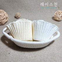 [자체제작]TC 주름 프릴 레이스 끝단리폼 아이옷 인형옷만들기 애견옷DIY, 백아이보리
