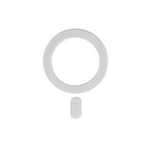 지토스 맥세이프 플레이트 자석 링 고강도자력 아이폰 갤럭시 호환 무선충전 악세서리, 화이트