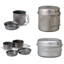스노우피크 코펠 백패킹 등산 스텐 냄비 그릇 여행 휴대용 요리 취사도구 캠핑 식기세트 1인, B