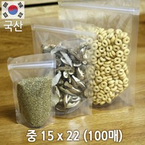 제이에스지 투명 스탠딩 지퍼백 소분 비닐백 100매, 03.중(15x22) 100매, 중(M)