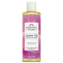 [일본 마사지 오일] Castor Oil Hexane Free 8 fl oz by Heritage