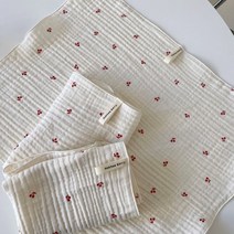 [H] 요루 키친크로스 3중거즈 면 행주 패브릭덮개, 아이보리무지, 1개