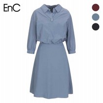 EnC EnC 7부 펄 단추 플레어 원피스 ENOW838A1O _P312255669