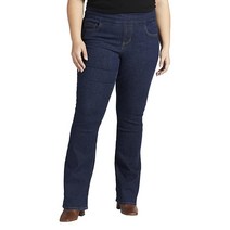 Jag Jeans 여성용 플러스 사이즈 Paley 미드 라이즈 부츠컷 풀온 진 다크 워시 Au419 14 Plus