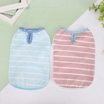 강아지옷 봄 여름 스트라이프-T 포메 말티즈 토이 푸들 비숑 S-XL, 블루,L