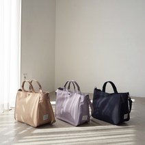 푼푼 이지백 + 보온보냉 사각파우치, 베이지, 퍼플 그레이