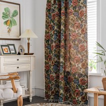 꽃 수술 반 차광 거실 침실 커튼 커튼