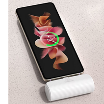 핸드폰충전기 5000mAh 보조배터리 파워뱅크 도킹형 간편휴대 깔끔사용 군부대사용 갤럭시 LG 아이폰 전기종, 선택1번 C타입 - 화이트