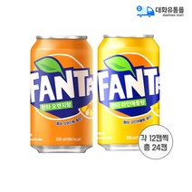 환타 오렌지 355mlx12캔+환타 파인애플 355mlx12캔 총 24캔 1세트 안심포장 뚱캔음료, 2세트