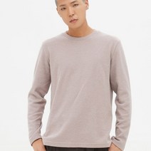 탑텐 22 FW 남성 브러쉬드 와플 라운드넥 긴팔 티셔츠 PK